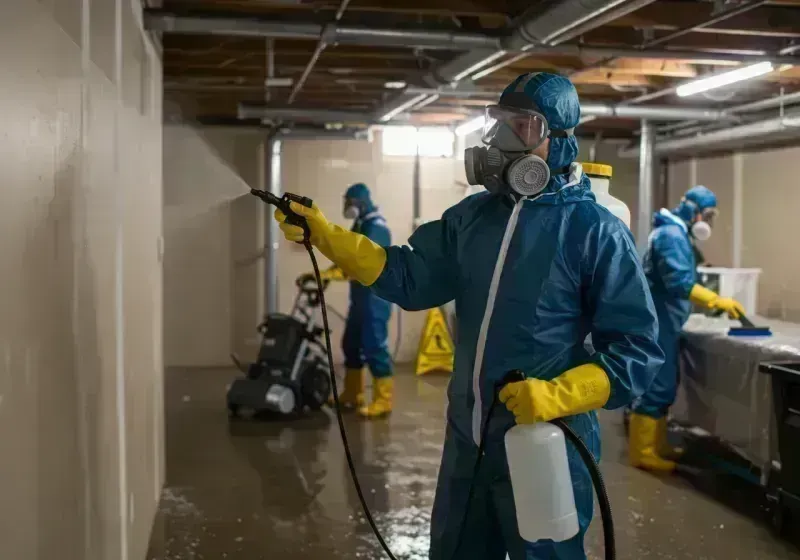 Basement Sanitization and Antimicrobial Treatment process in Jackson, WY