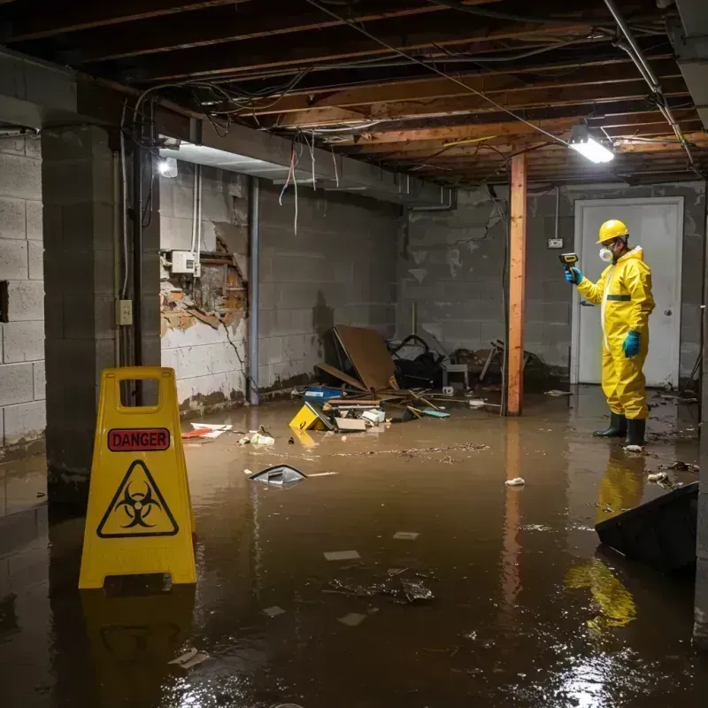 Flooded Basement Electrical Hazard in Jackson, WY Property